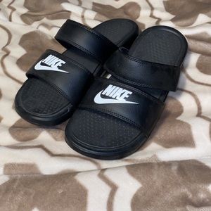 Black Nike Slides